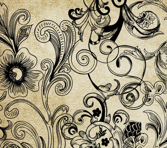 Illustratorpinsel: Blumenvektor und Pinselpackung