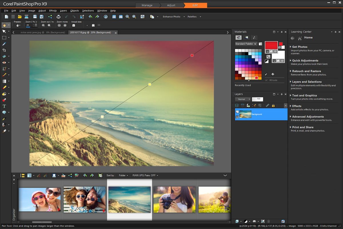 Software de edición de fotos PaintShop Pro
