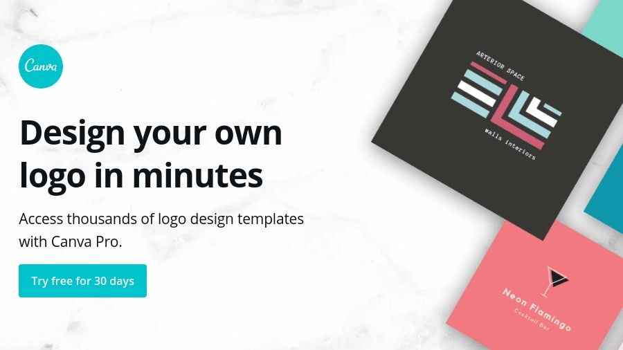 Beste kostenlose Logo-Designer-Software: Canva Logo Maker-Homepage