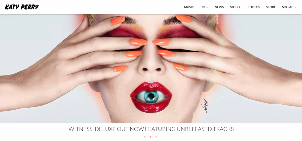 WordPress-Websites: Katy Perry