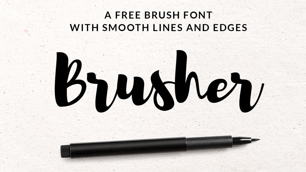 Fuentes de pincel gratuitas: Brusher