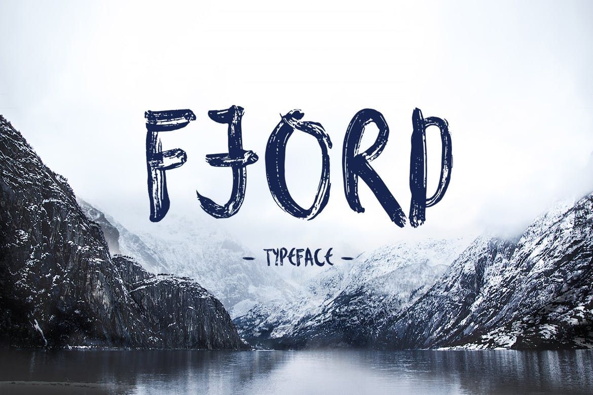 Fuentes de pincel gratuitas: muestra de pincel Fjord