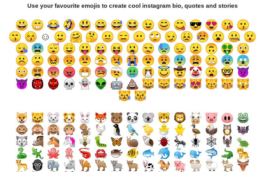 Auswahl von Emojis