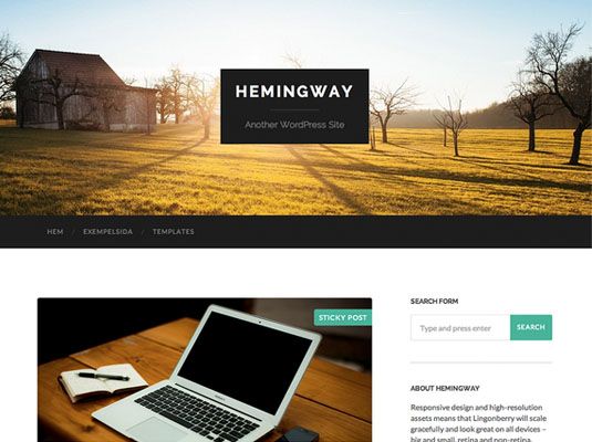 Thèmes WordPress gratuits: Hemingway