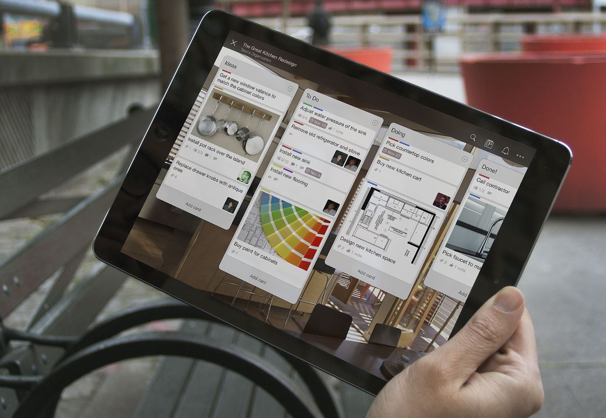 Las mejores aplicaciones de iPad para diseñadores: Trello en un ipad