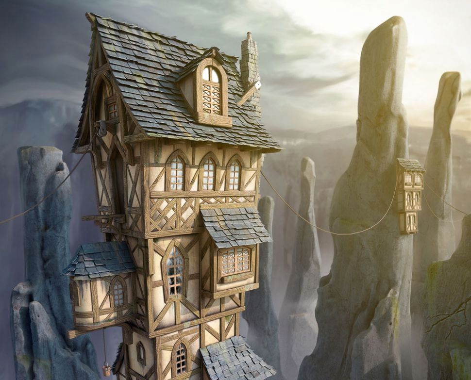 Výukové programy pre mixéry: Drevený a kamenný dom vo fantasy krajine