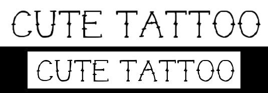 Polices de tatouage gratuites: Cute Tattoo