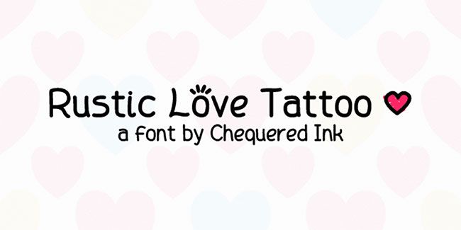 Kostenlose Tattoo-Schriften: Rustic Love Tattoo