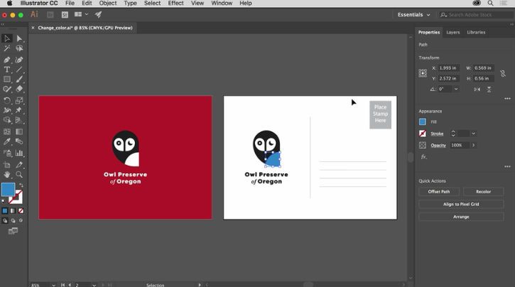 Didacticiels Adobe Illustrator: modifier la couleur et les traits