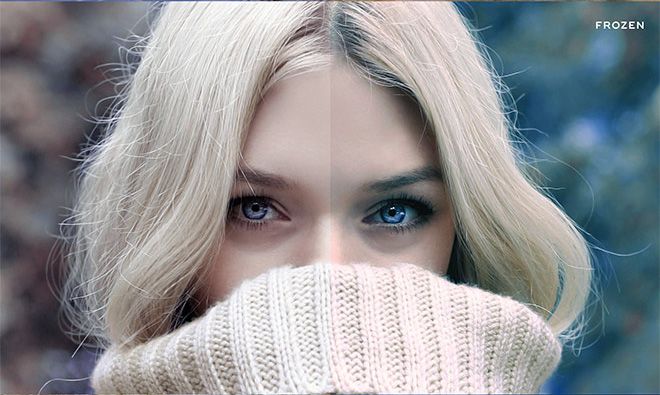 Безплатни действия в Photoshop: Зимен блус