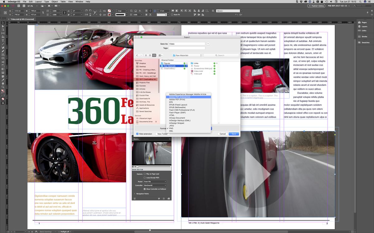 Wählen Sie Adobe PDF (Interaktiv) als Exportformat aus [Klicken Sie auf das Symbol oben rechts, um das Bild zu vergrößern]